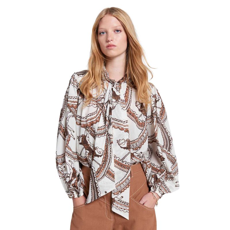 Karen Walker Reining Bow Blouse image number 0